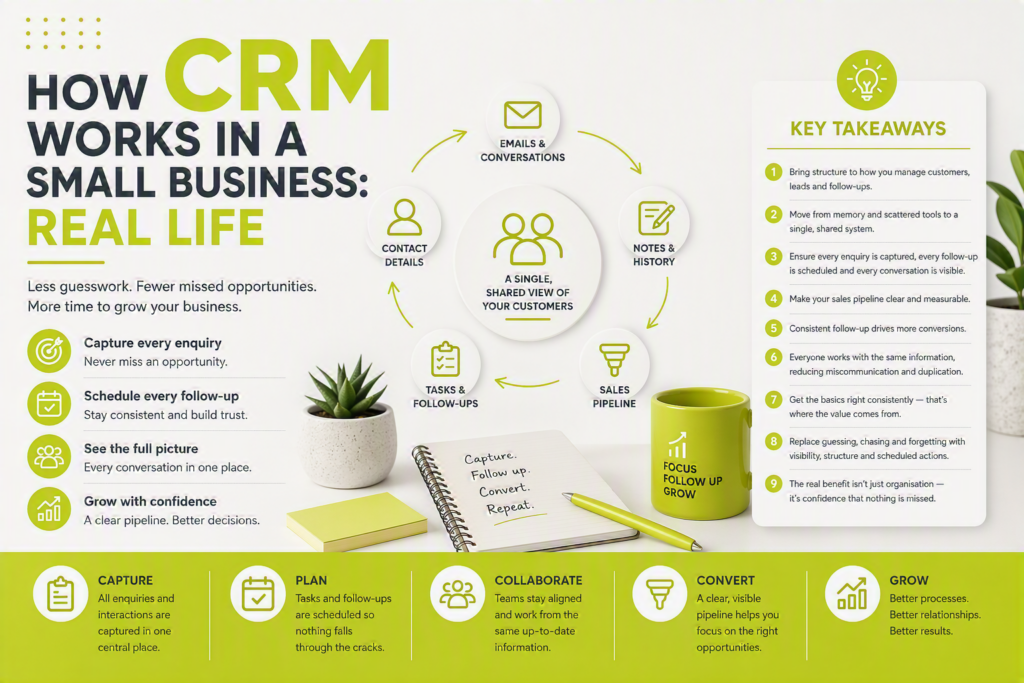 Consider how CRM works in a small business